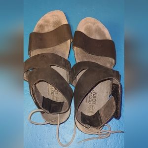 Naot sandals, scrappy black size 8 black
